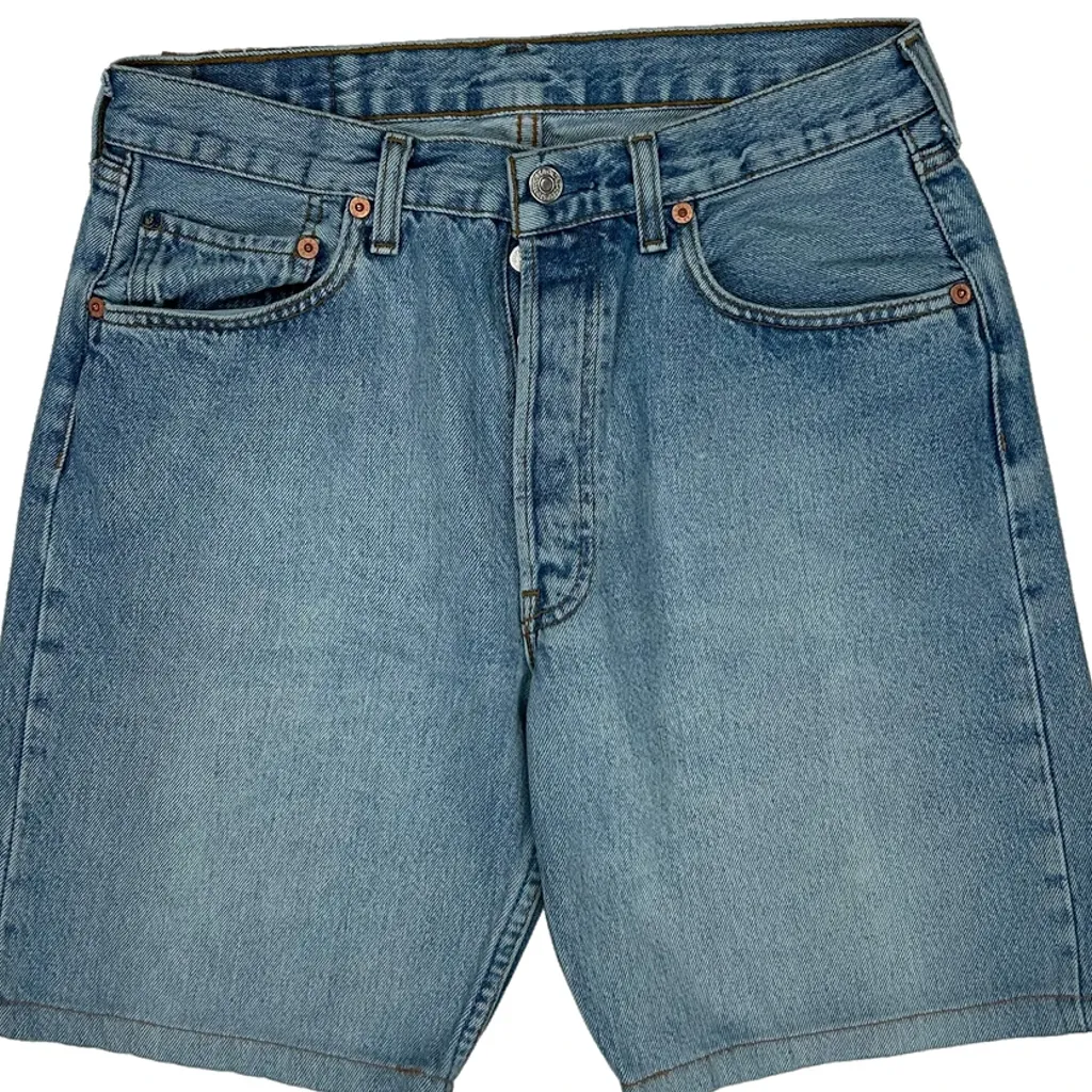 Levis Denim Shorts - 30W 10L Blue Denim - Image 8
