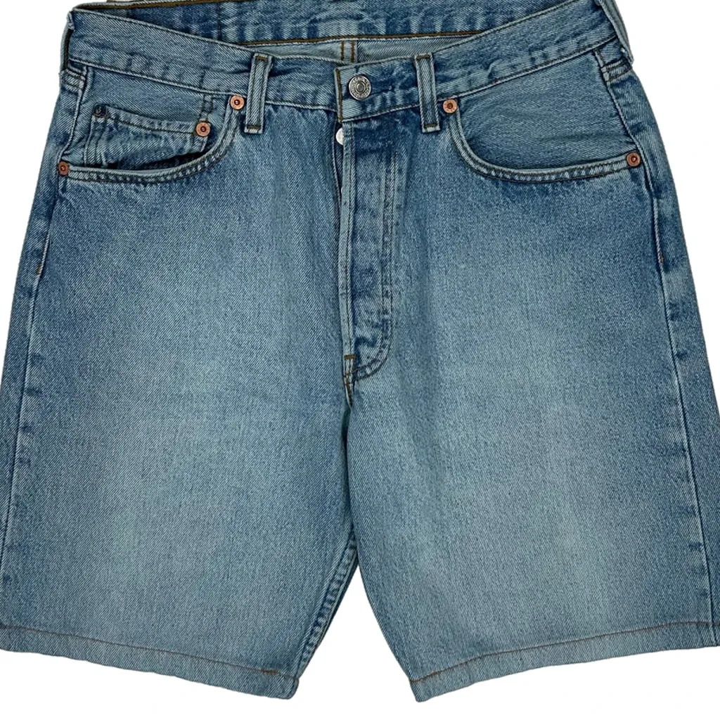 Levis Denim Shorts - 30W 10L Blue Denim - Image 9
