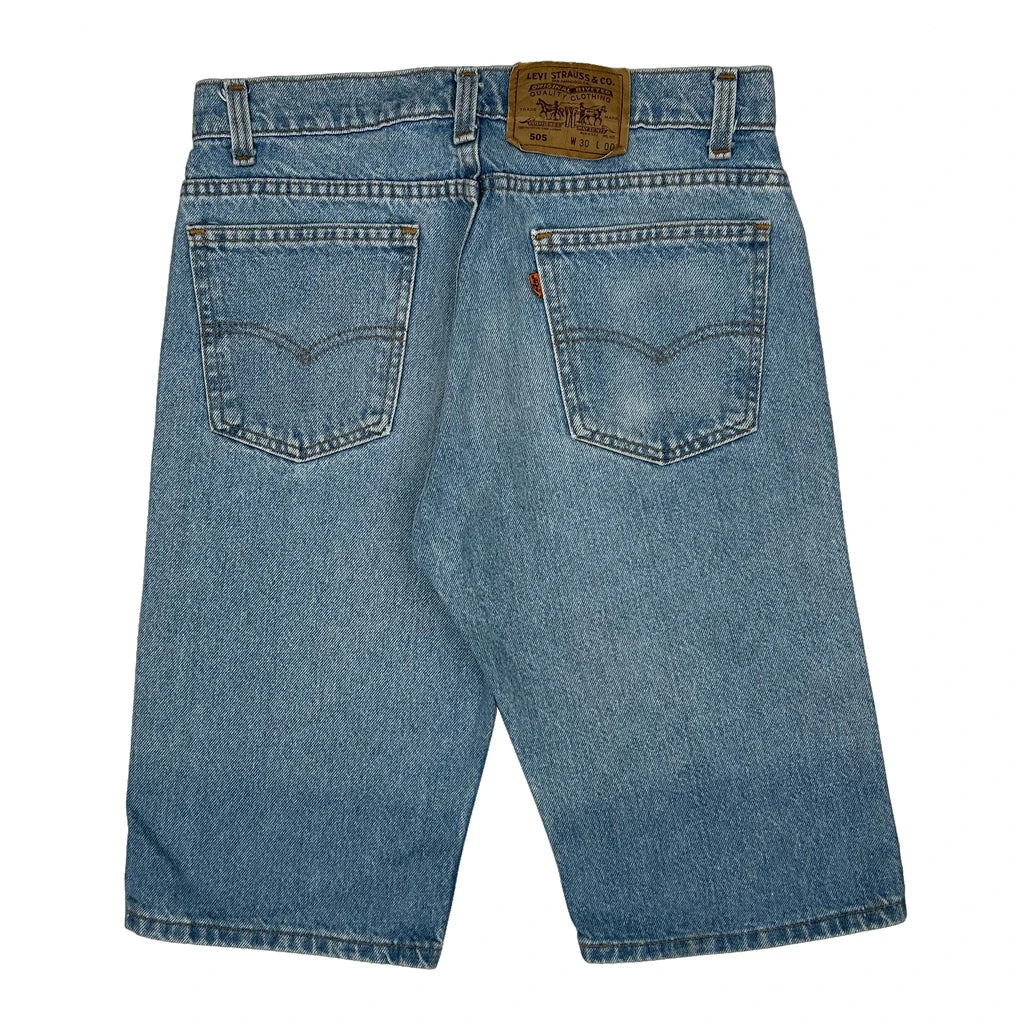 Levis Denim Shorts - 30W 12L Blue Denim