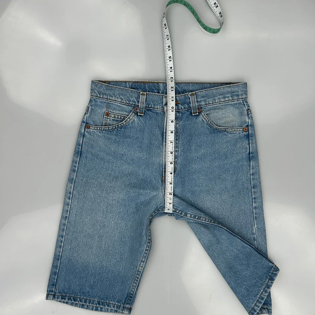 Levis Denim Shorts - 30W 12L Blue Denim - Image 4