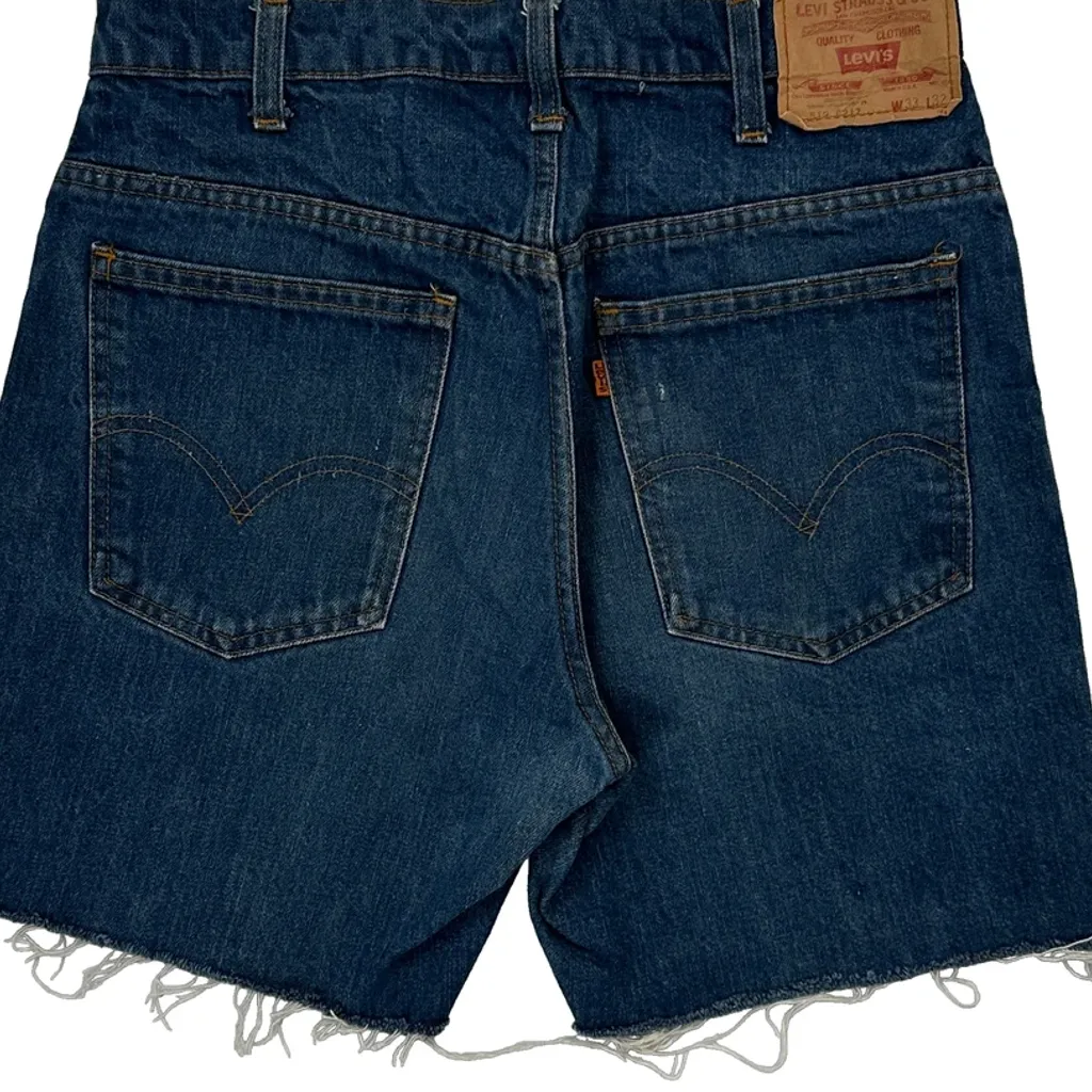 Levis Cut Off Denim Shorts - 30W 9L Blue Denim - Image 7