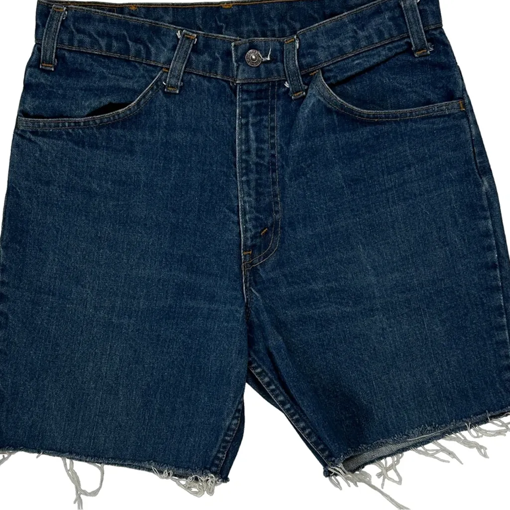 Levis Cut Off Denim Shorts - 30W 9L Blue Denim - Image 9