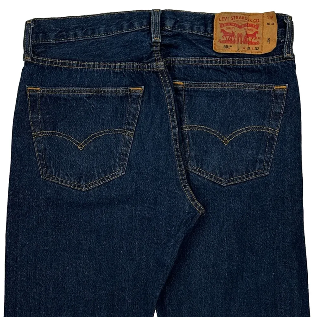 Levis Cut Off Denim Shorts - 31W 10L Blue Cotton - Image 7