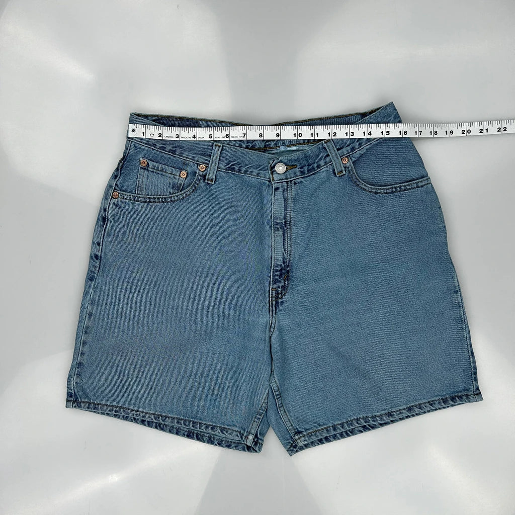 Levis Denim Shorts - 32W 9L Blue Denim - Image 3