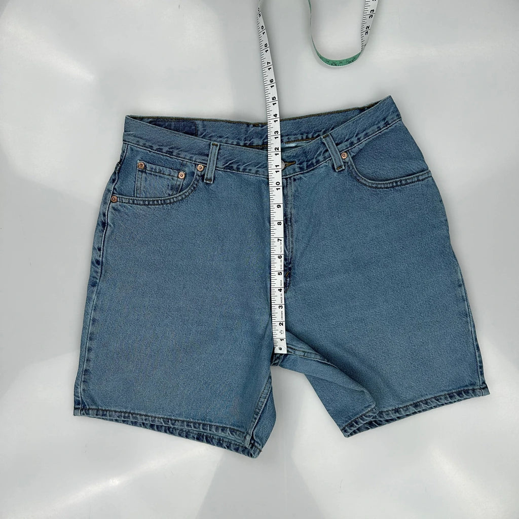 Levis Denim Shorts - 32W 9L Blue Denim - Image 4