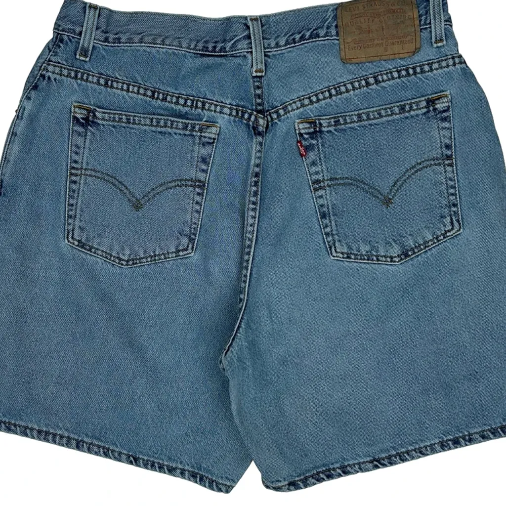 Levis Denim Shorts - 32W 9L Blue Denim - Image 6