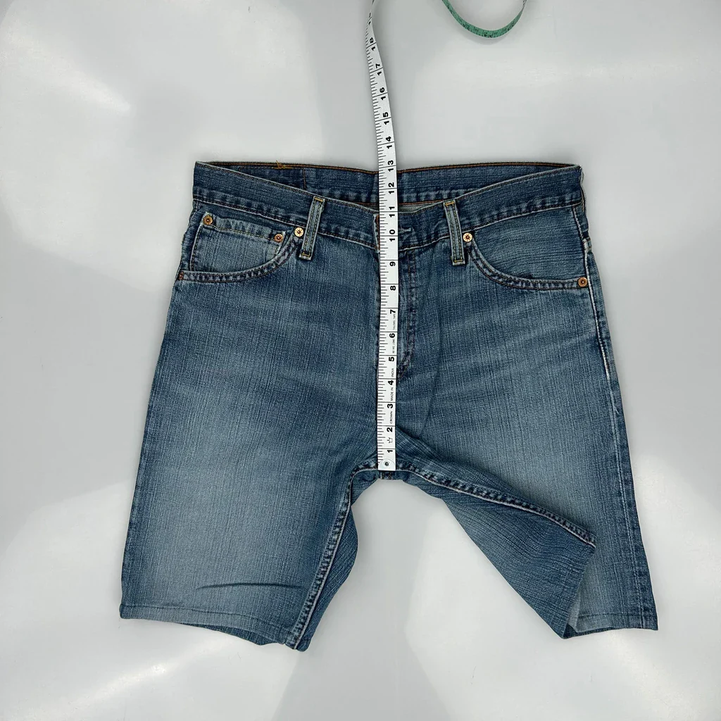 Levis Denim Shorts - 32W 10L Blue Denim - Image 4