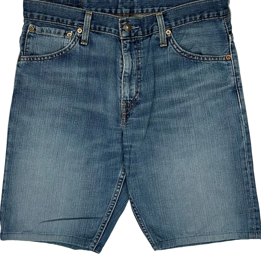 Levis Denim Shorts - 32W 10L Blue Denim - Image 8