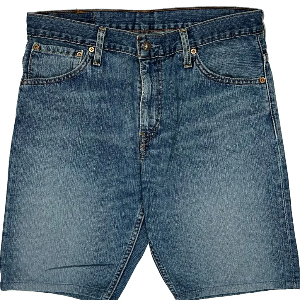 Levis Denim Shorts - 32W 10L Blue Denim - Image 9