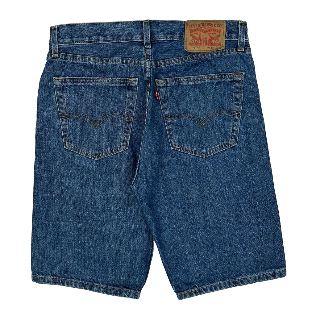 Levis Denim Shorts - 32W 10L Blue Denim