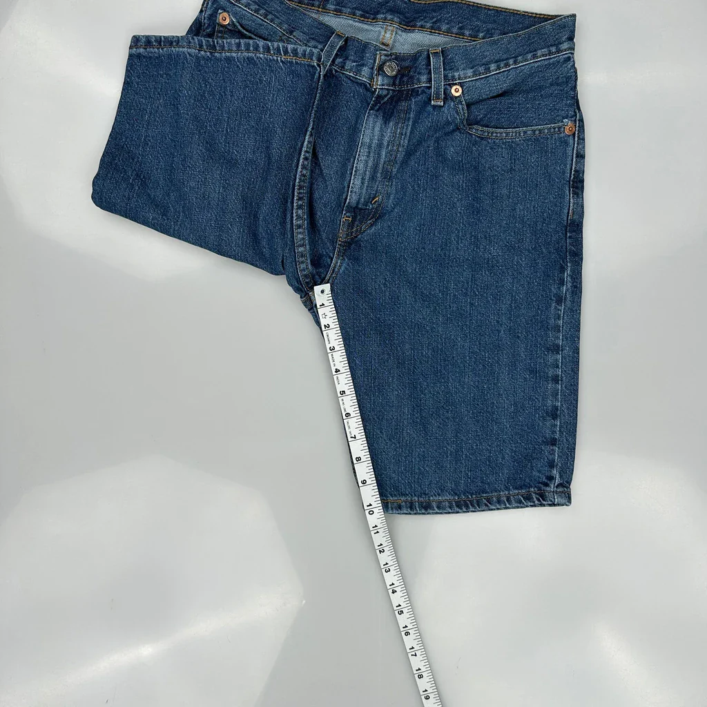 Levis Denim Shorts - 32W 10L Blue Denim - Image 5