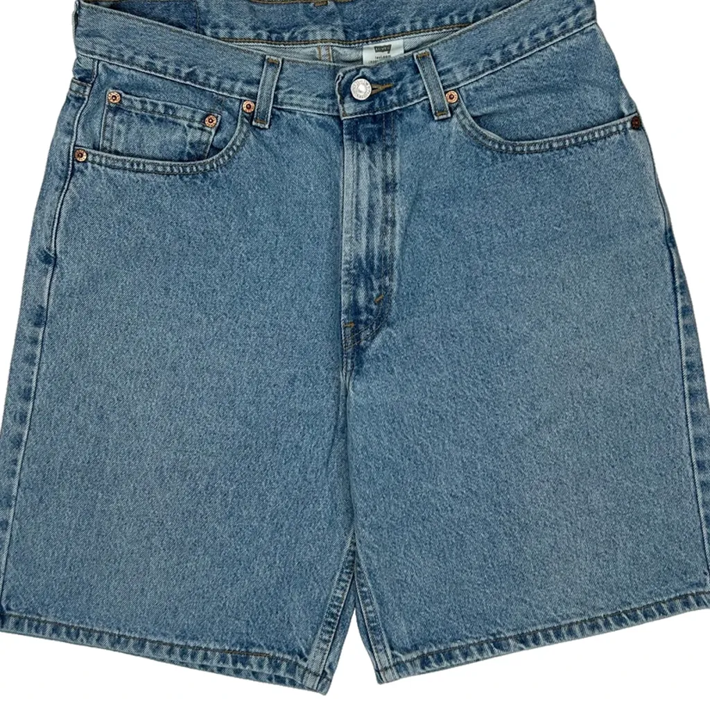 Levis 550 Baggy Denim Shorts - 32W 9L Blue Cotton - Image 11