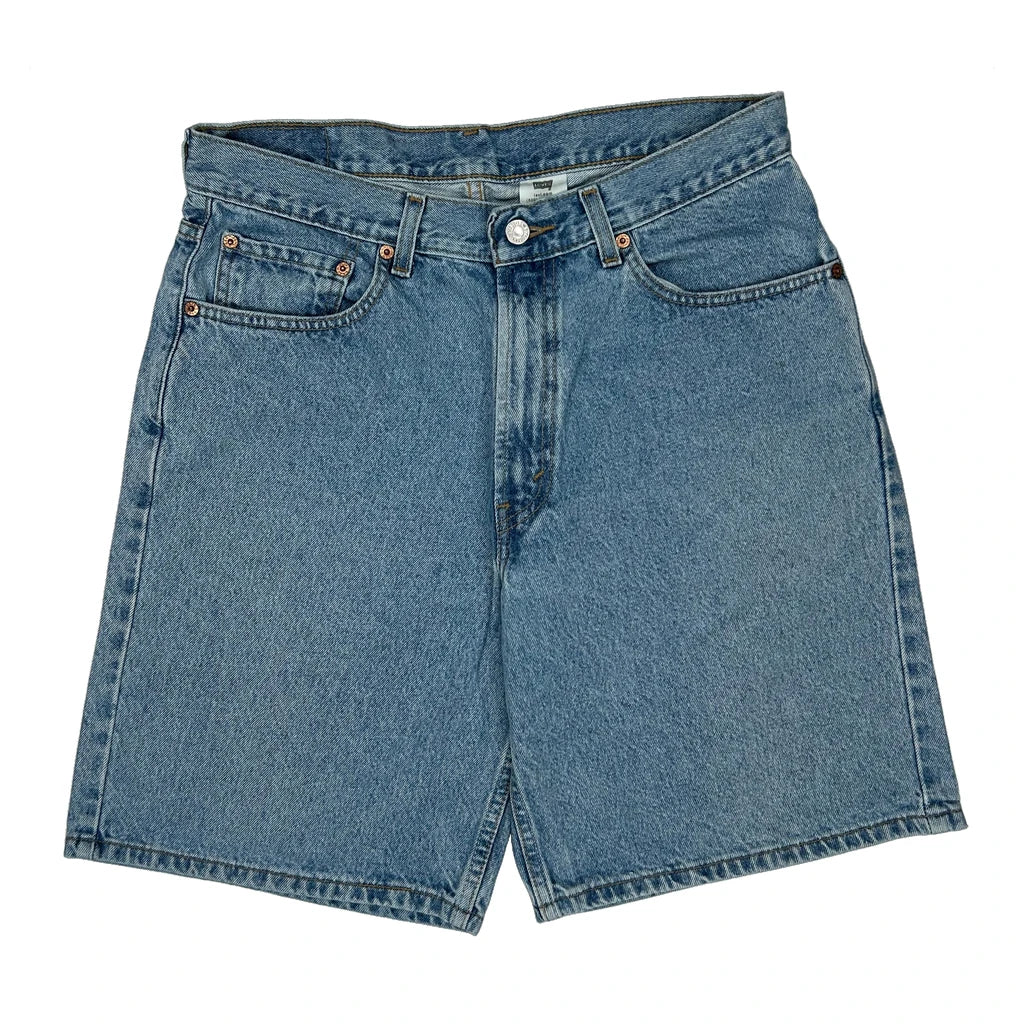 Levis 550 Baggy Denim Shorts - 32W 9L Blue Cotton - Image 2