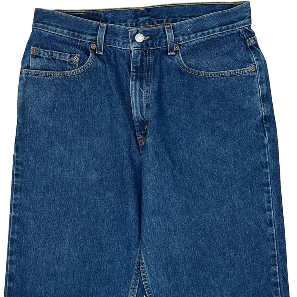Levis Cut Off Denim Shorts - 32W 12L Blue Cotton - Image 10
