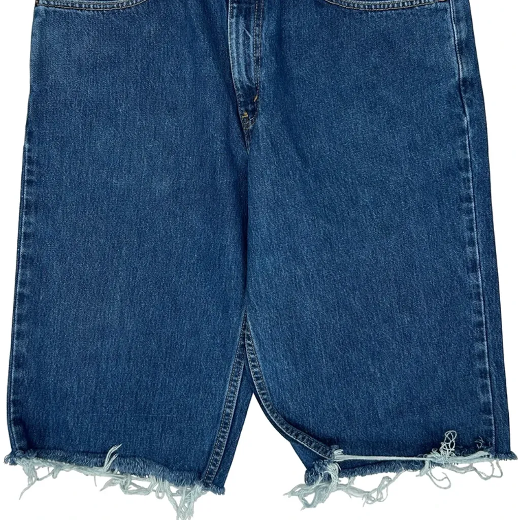 Levis Cut Off Denim Shorts - 32W 12L Blue Cotton - Image 9