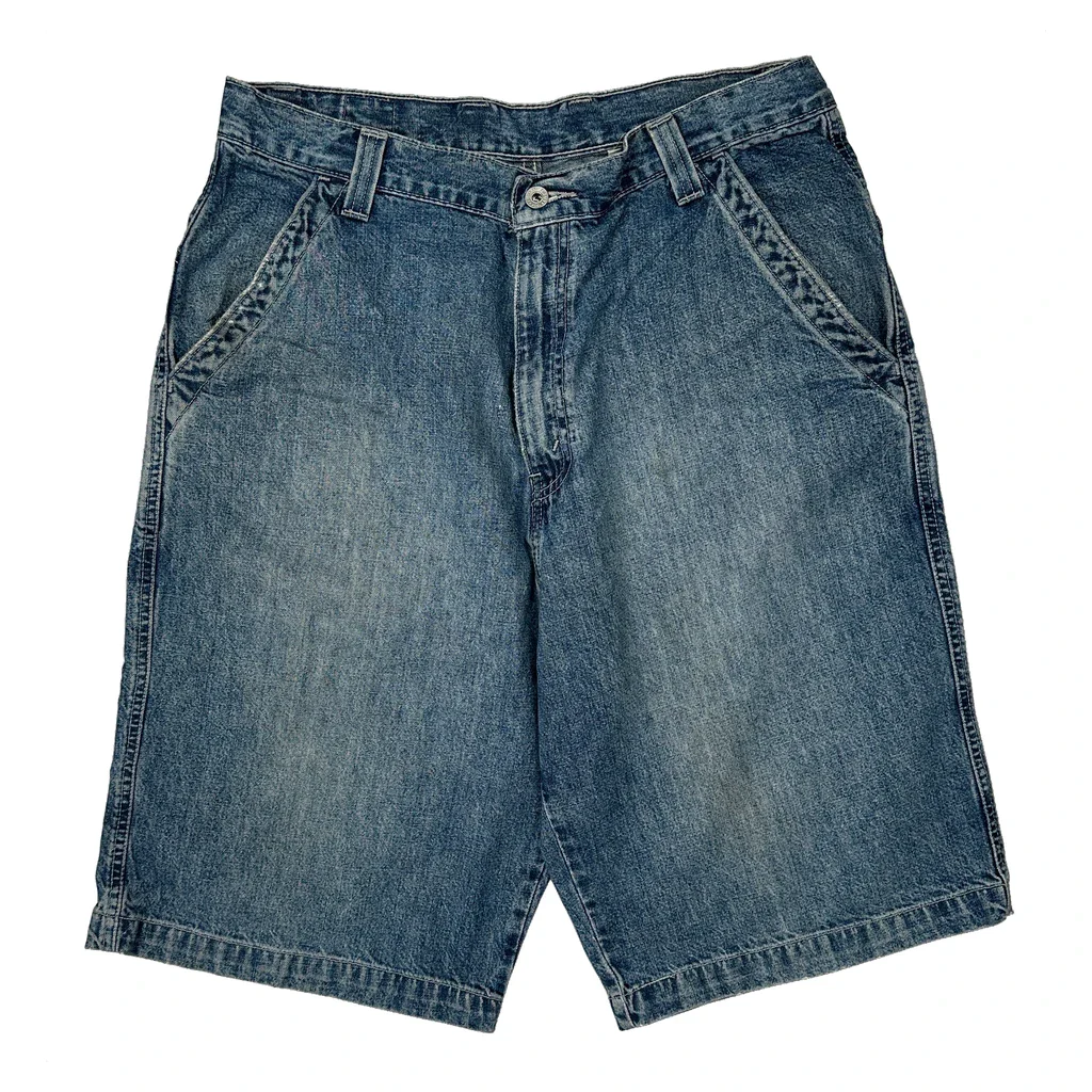 Levis Denim Shorts - 32W 12L Blue Denim - Image 2