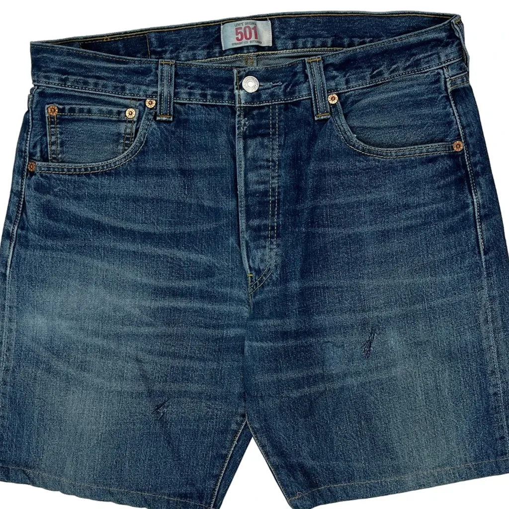 Levis Denim Shorts - 32W 7L Blue Denim - Image 10