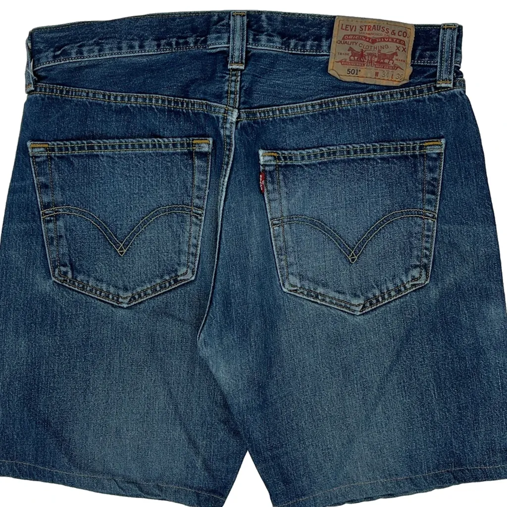 Levis Denim Shorts - 32W 7L Blue Denim - Image 8