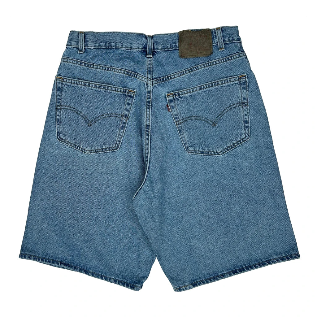Levis 550 Baggy Denim Shorts - 33W 11L Blue Denim