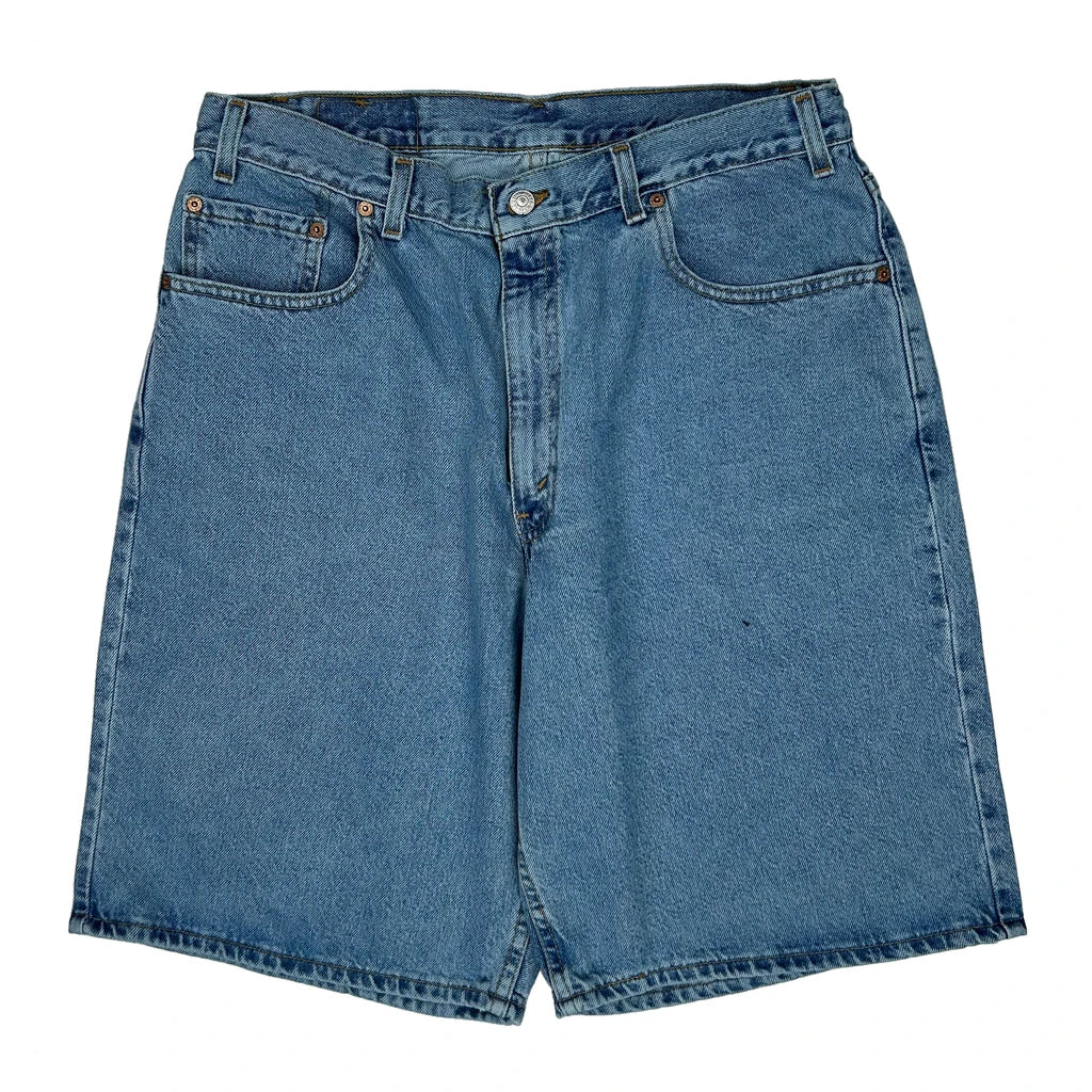 Levis 550 Baggy Denim Shorts - 33W 11L Blue Denim - Image 2