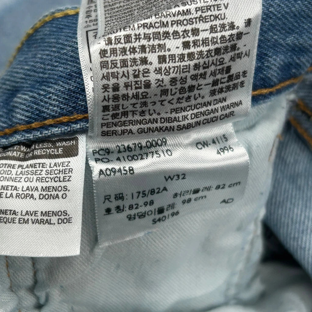 Levis Cut Off Denim Shorts - 33W 10L Blue Denim - Image 6