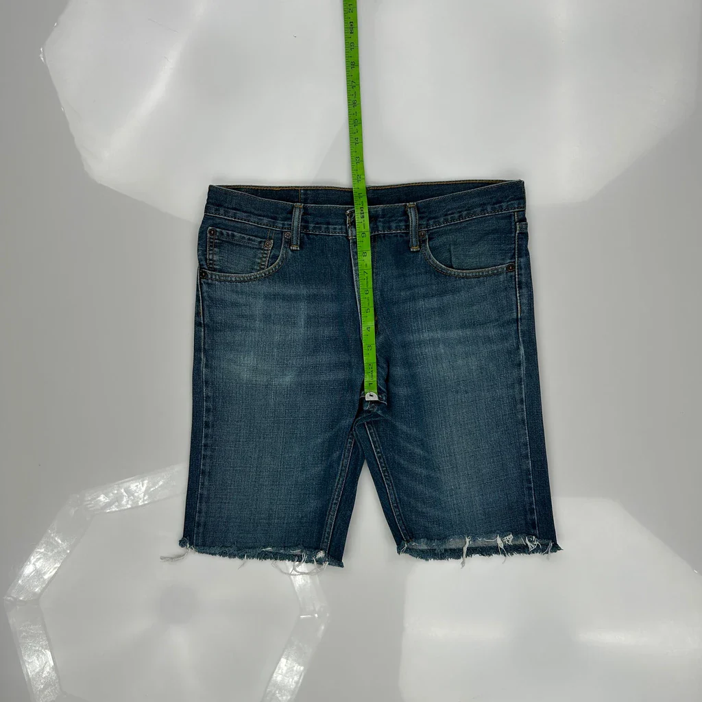 Levis Denim Shorts - 33W 10L Blue Cotton - Image 4