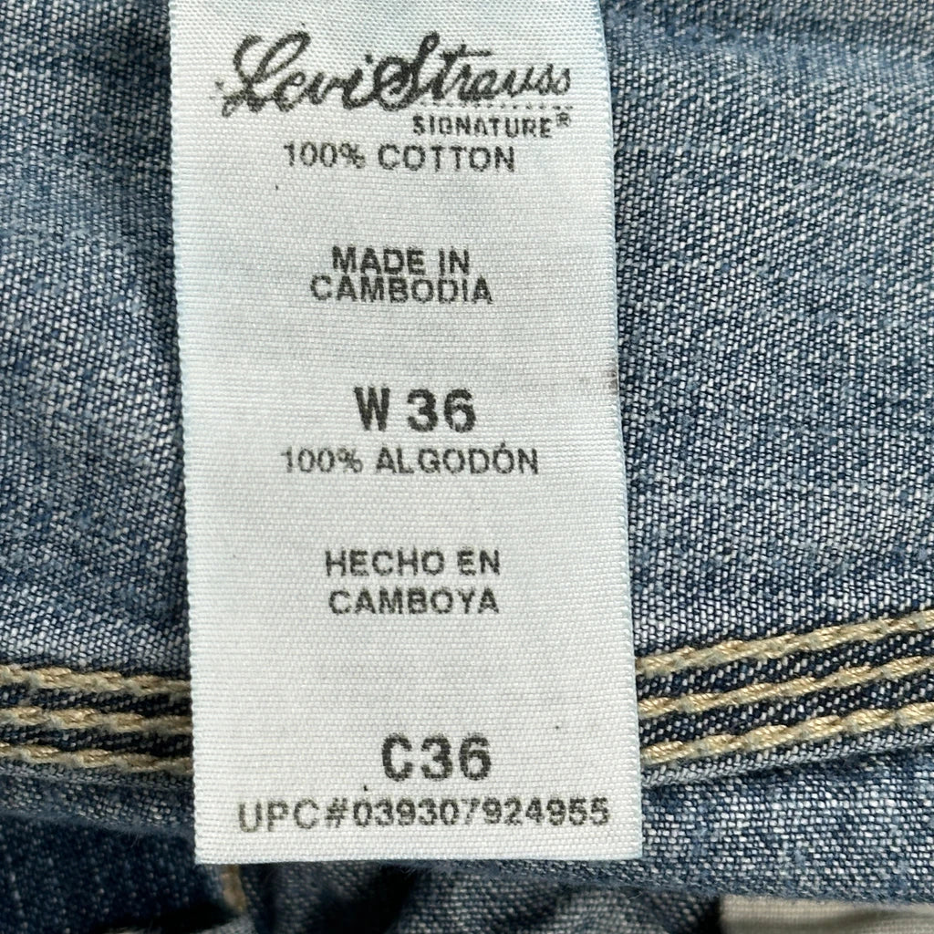 Levis Denim Shorts - 34W 10L Blue Cotton - Image 6