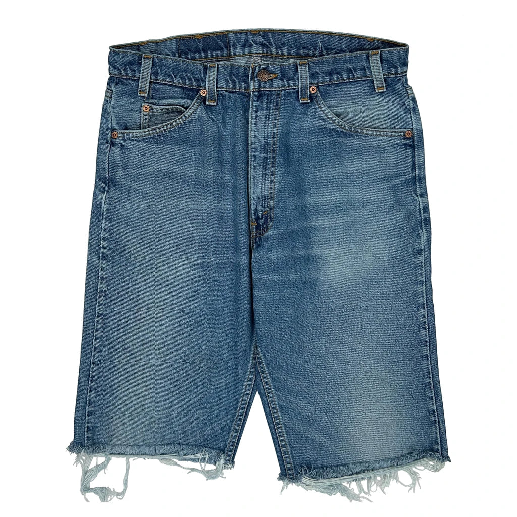 Levis Cut Off Denim Shorts - 34W 12L Blue Denim - Image 2