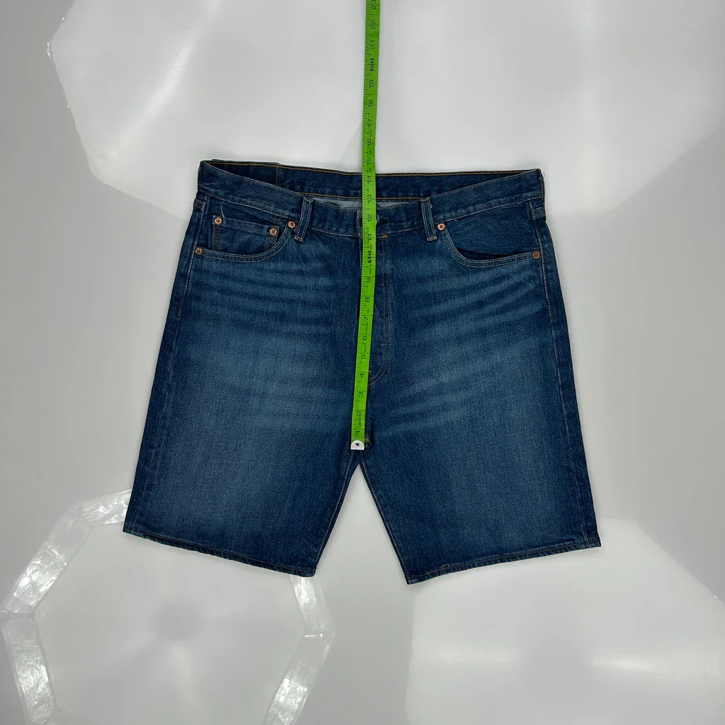 Levis Denim Shorts - 34W 10L Blue Denim - Image 4