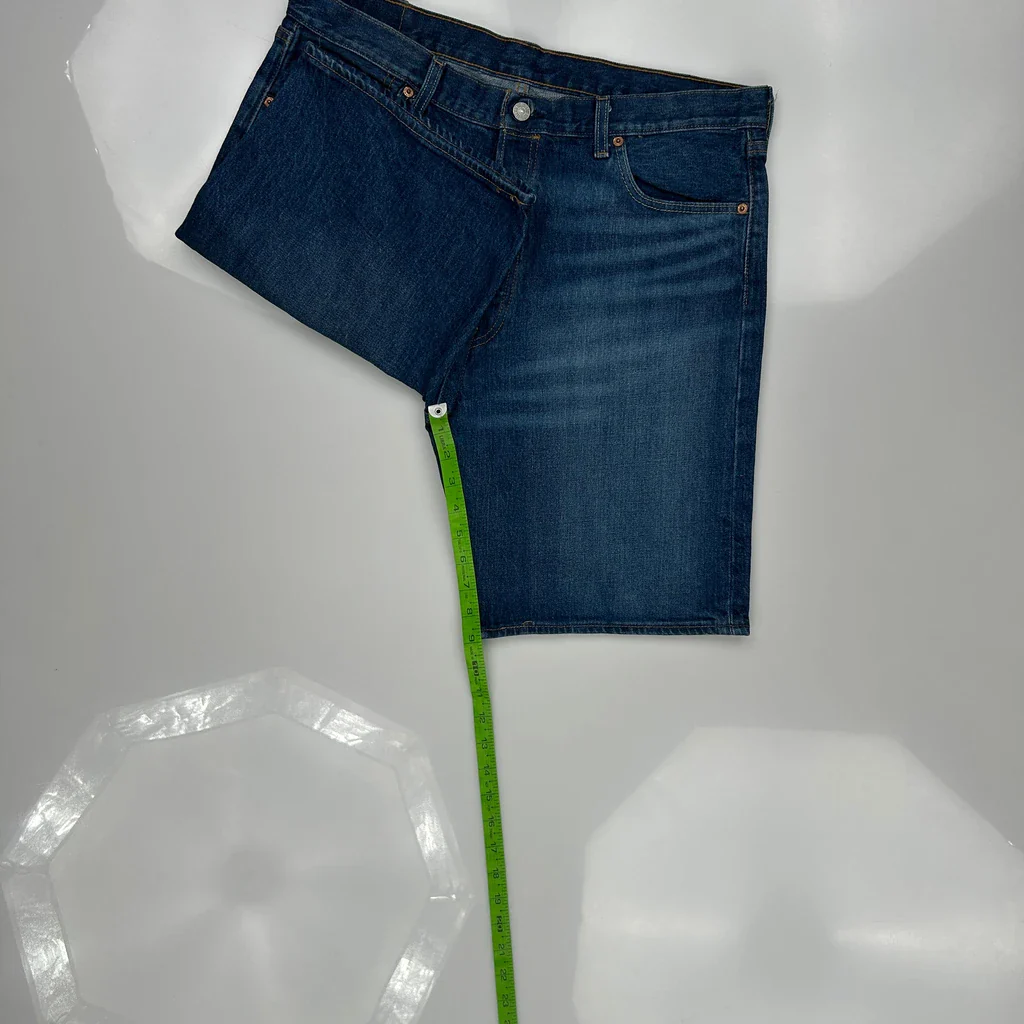 Levis Denim Shorts - 34W 10L Blue Denim - Image 5