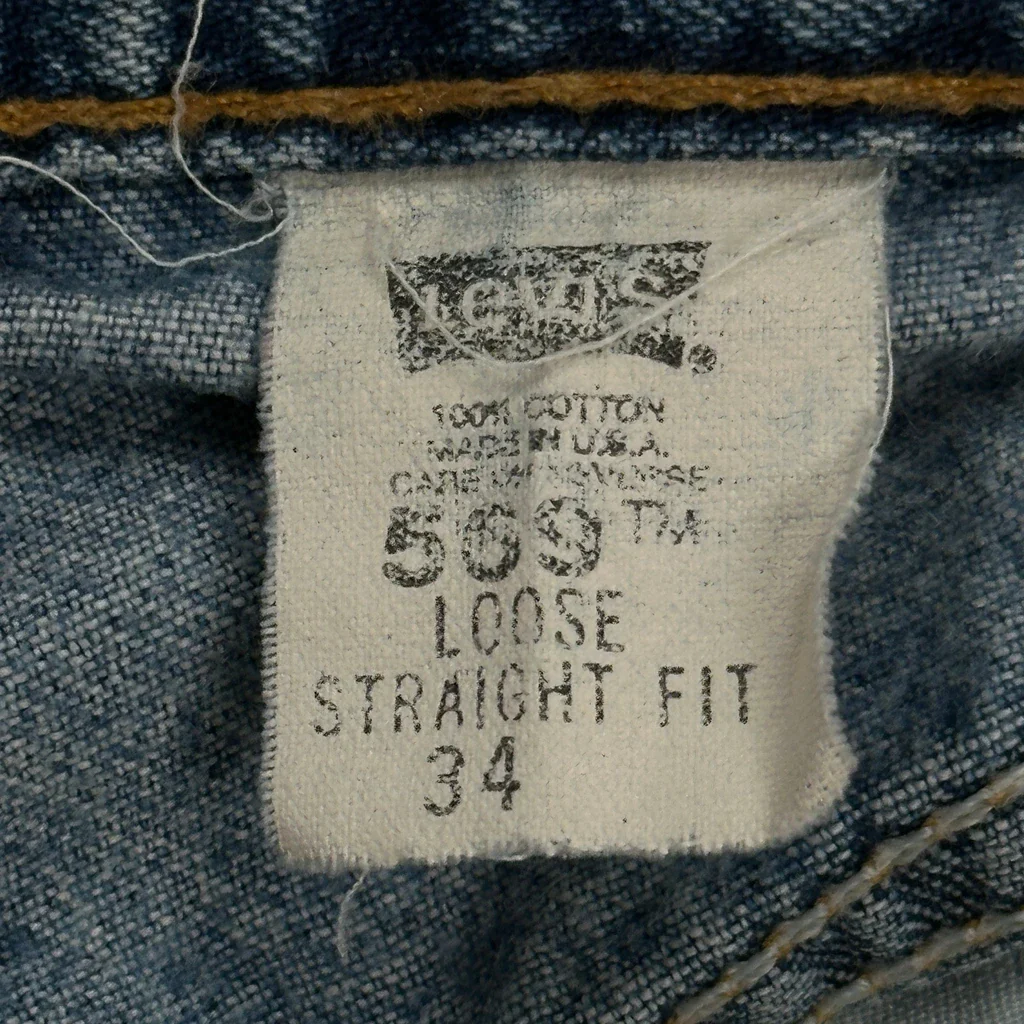 Levis Baggy Denim Shorts - 34W 11L Blue Cotton - Image 6