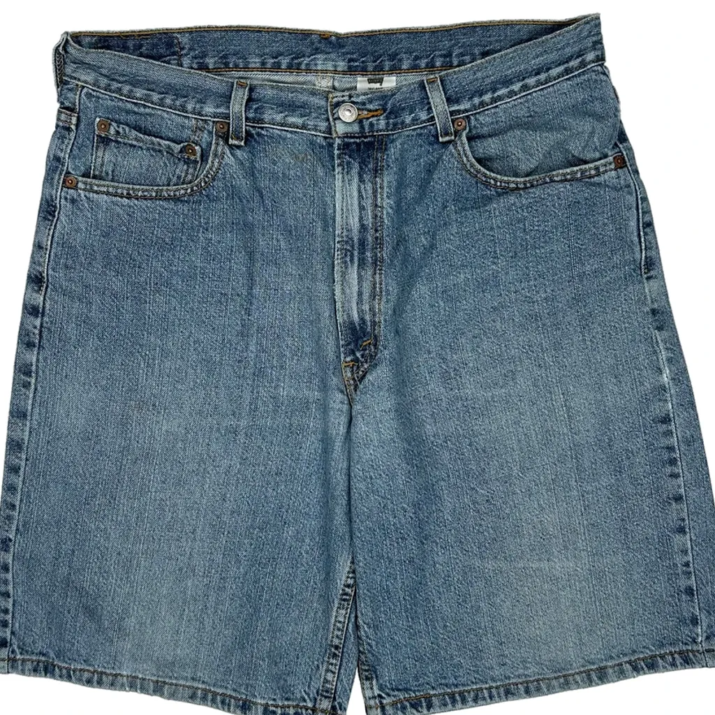 Levis 550 Denim Shorts - 35W 9L Blue Denim - Image 8