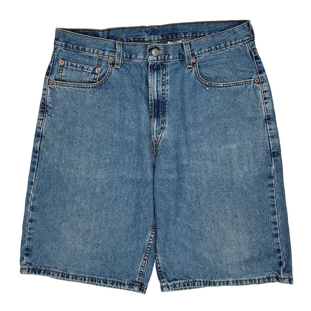 Levis 569 Baggy Denim Shorts - 36W 10L Blue Cotton - Image 2