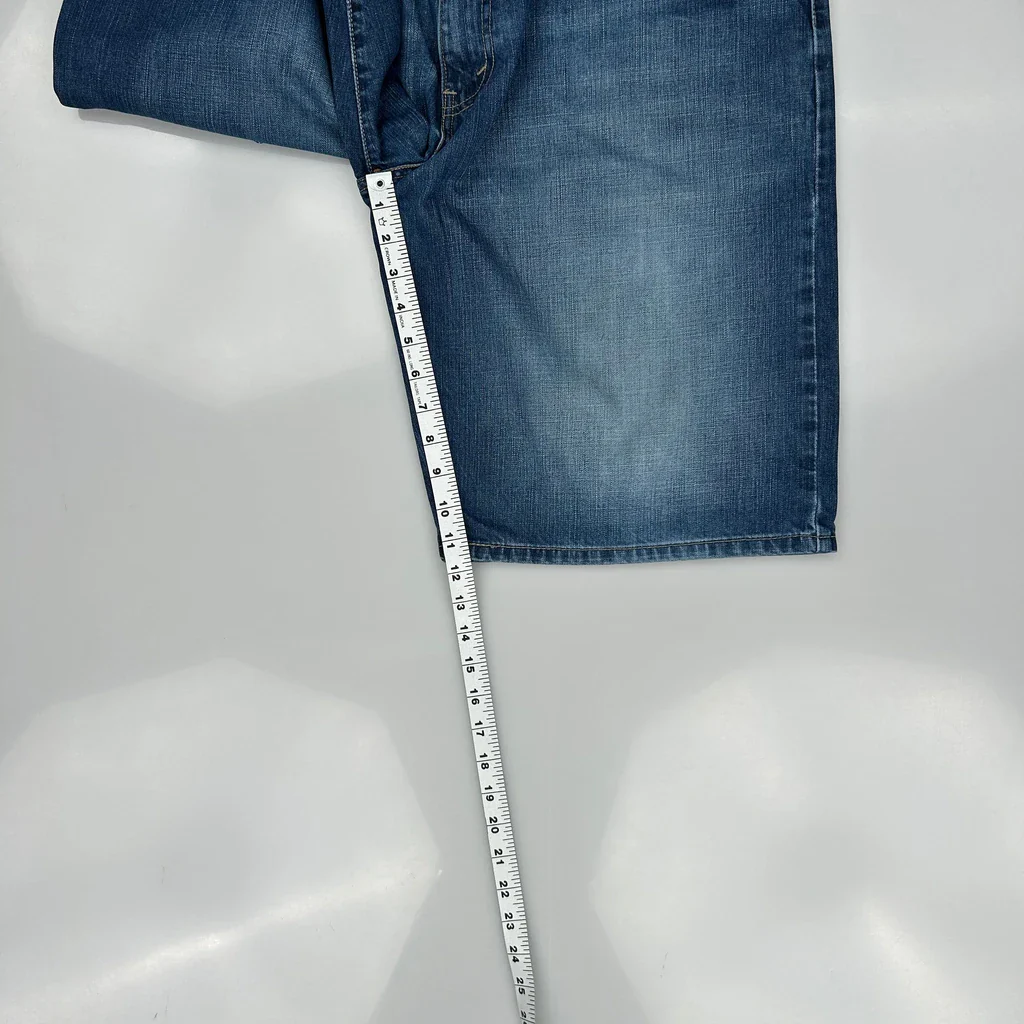 Levis Baggy Denim Shorts - 36W 11L Blue Denim - Image 5