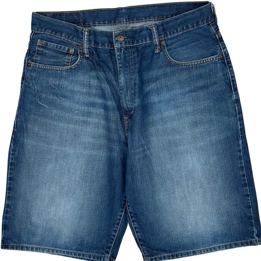 Levis Baggy Denim Shorts - 36W 11L Blue Denim - Image 8