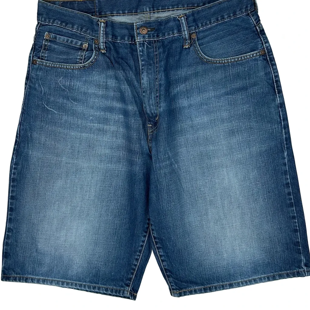 Levis Baggy Denim Shorts - 36W 11L Blue Denim - Image 9