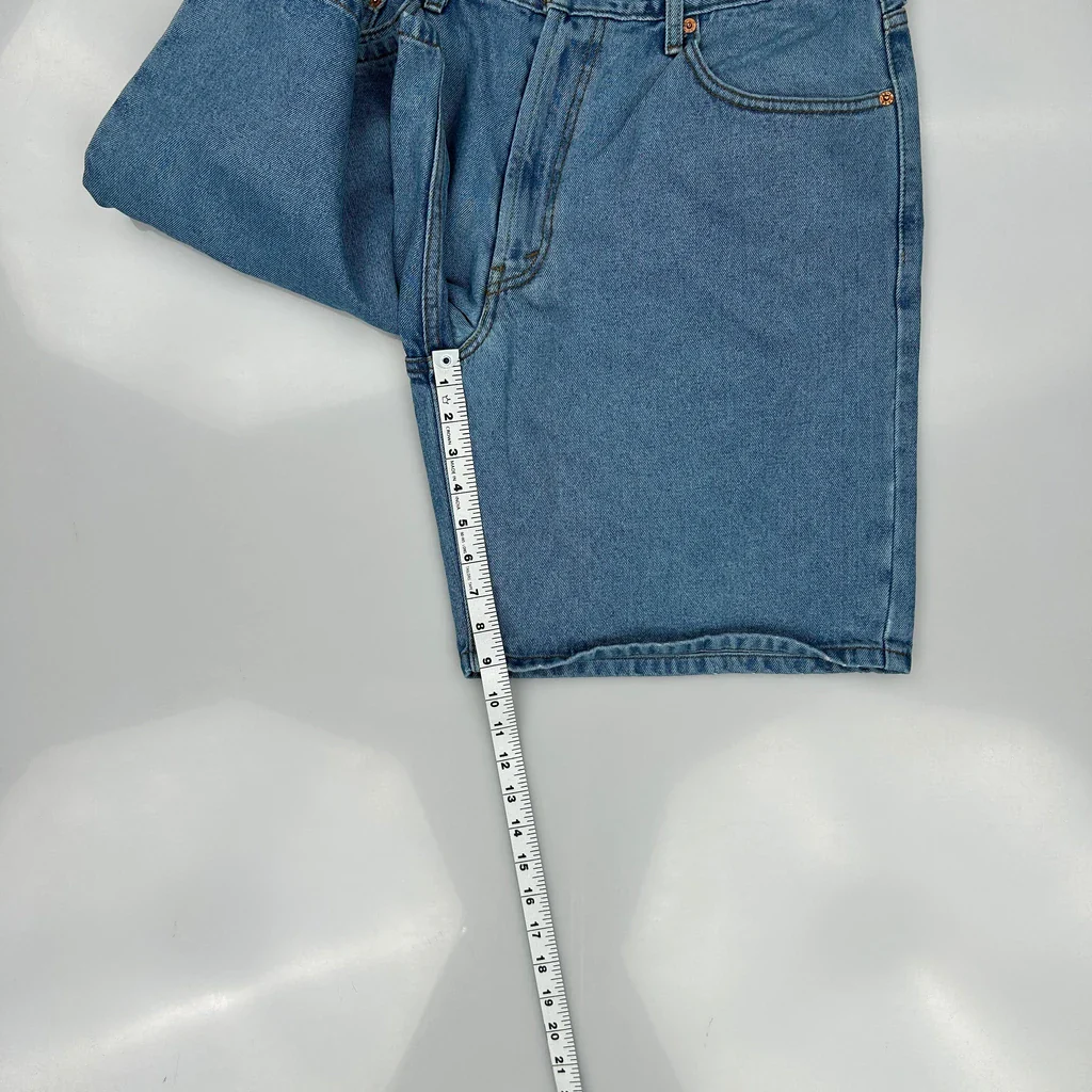 Levis 550 Baggy Denim Shorts - 36W 10L Blue Cotton - Image 5