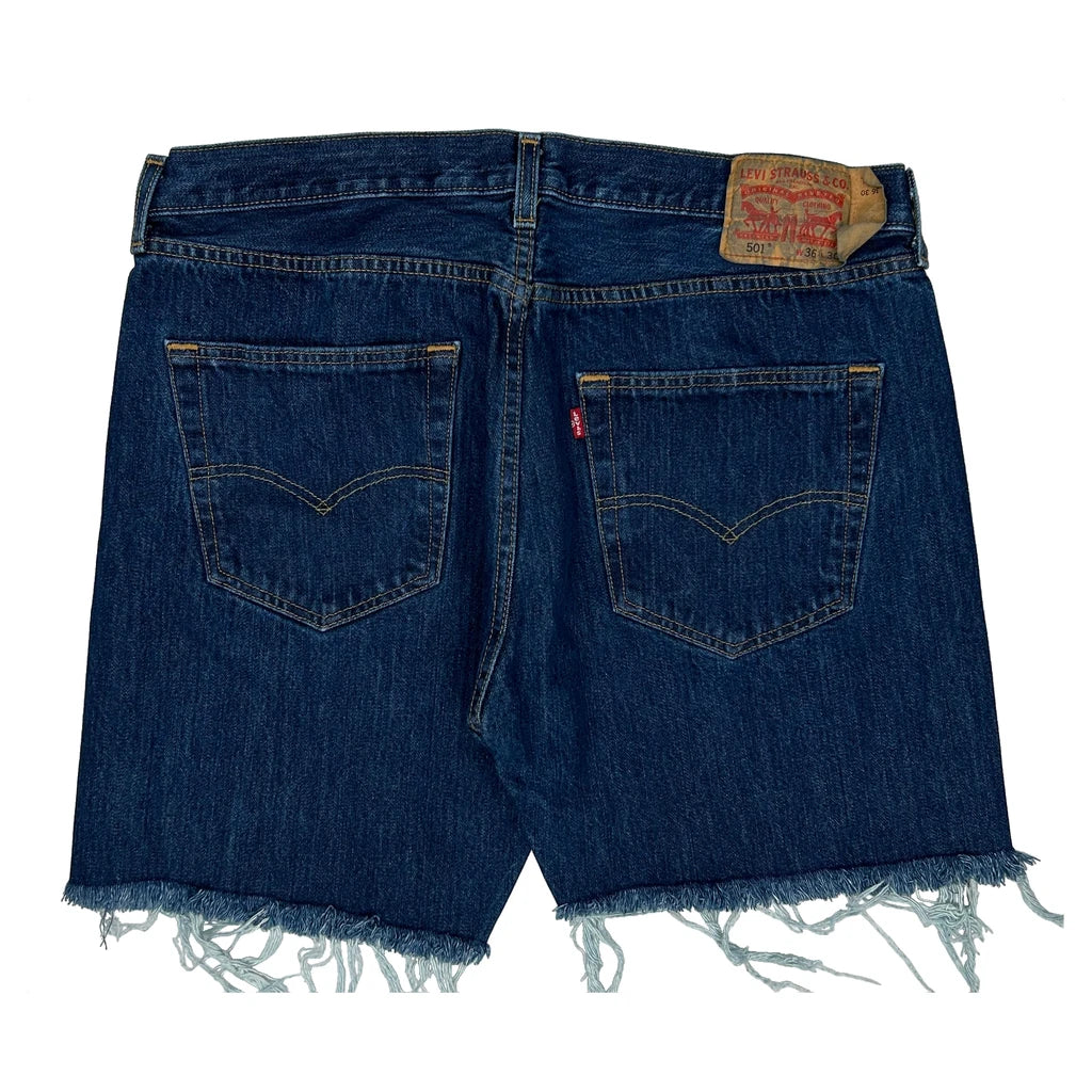 Levis Cut Off Denim Shorts - 36W 9L Blue Denim