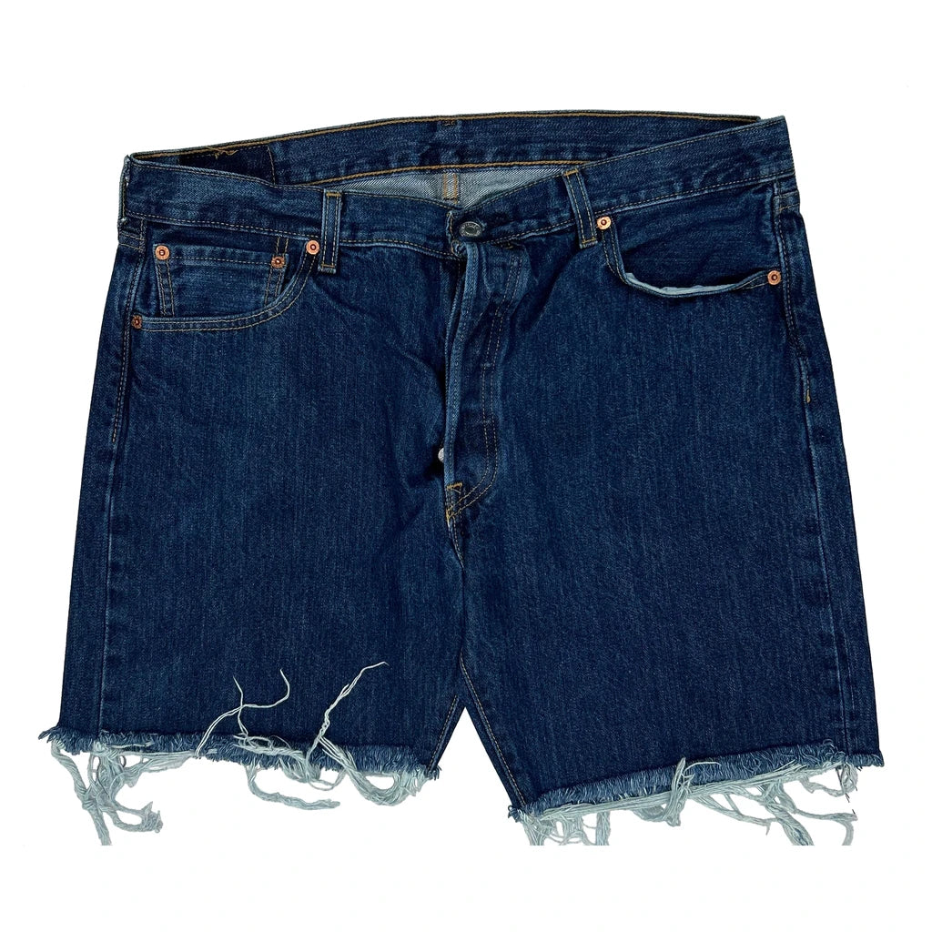 Levis Cut Off Denim Shorts - 36W 9L Blue Denim - Image 2