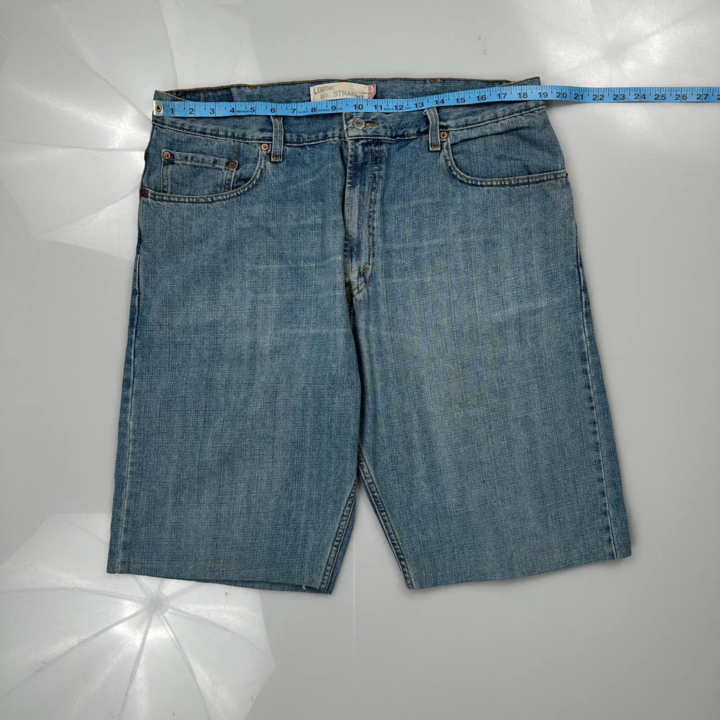 Levis Denim Shorts - 38W 11L Blue Cotton - Image 3