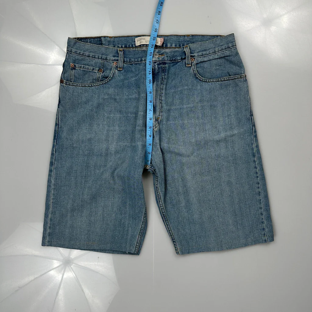 Levis Denim Shorts - 38W 11L Blue Cotton - Image 4