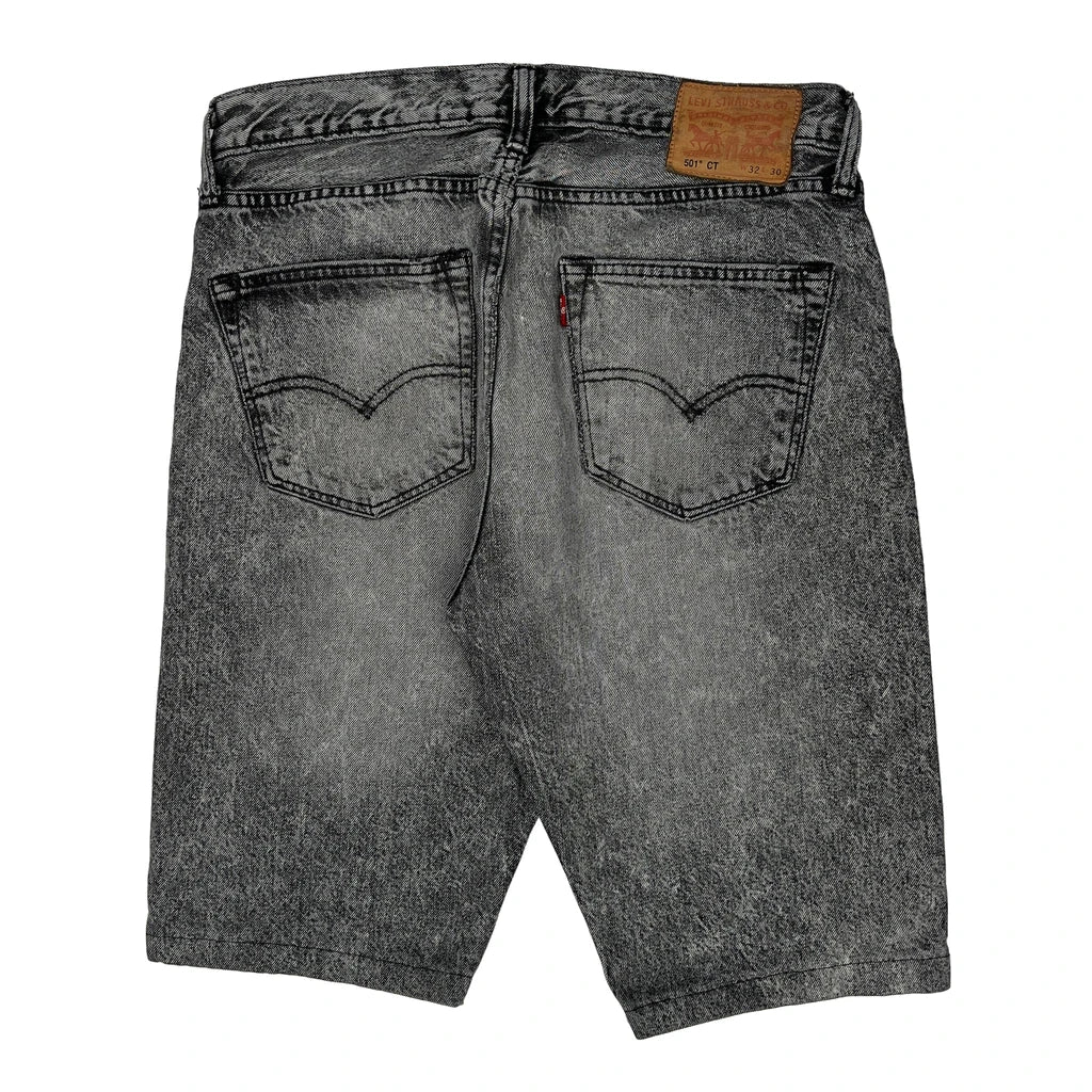 Levis Denim Shorts - 32W 10L Grey Cotton