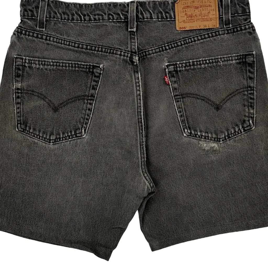 Levis Denim Shorts - 33W 8L Grey Denim - Image 7