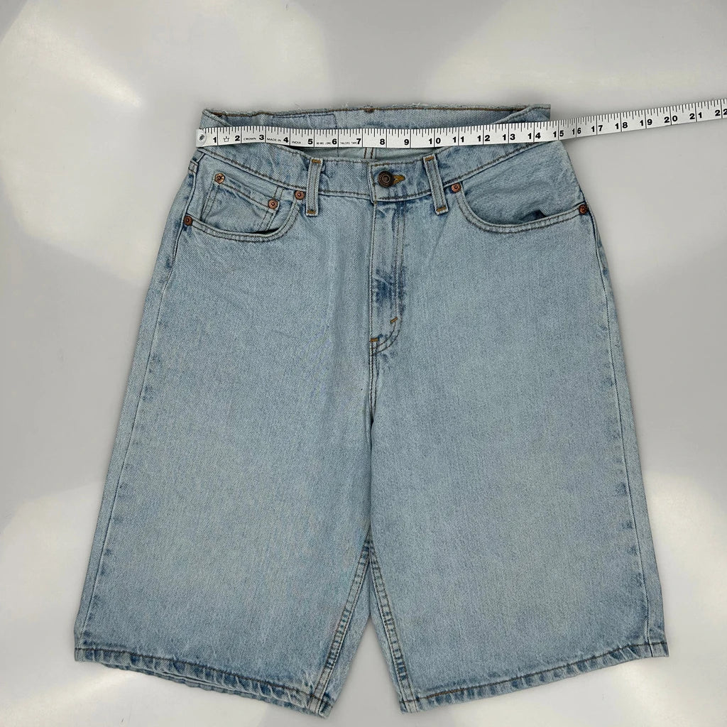 Levis Baggy Denim Shorts - 29W 11L Light Wash Denim - Image 3