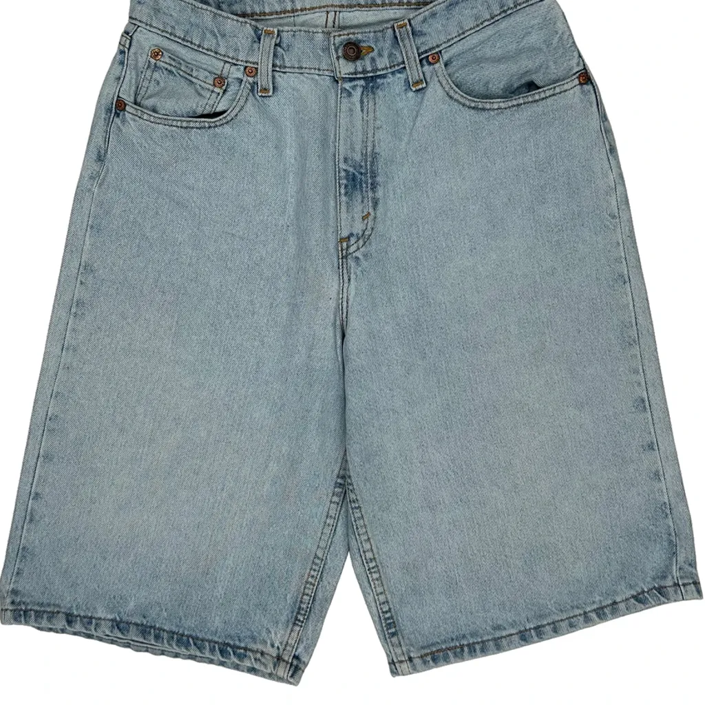 Levis Baggy Denim Shorts - 29W 11L Light Wash Denim - Image 8