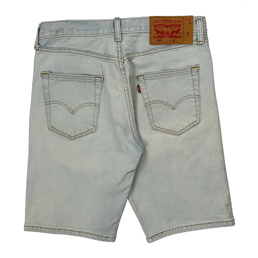 Levis Denim Shorts - 30W 10L Light Wash Cotton