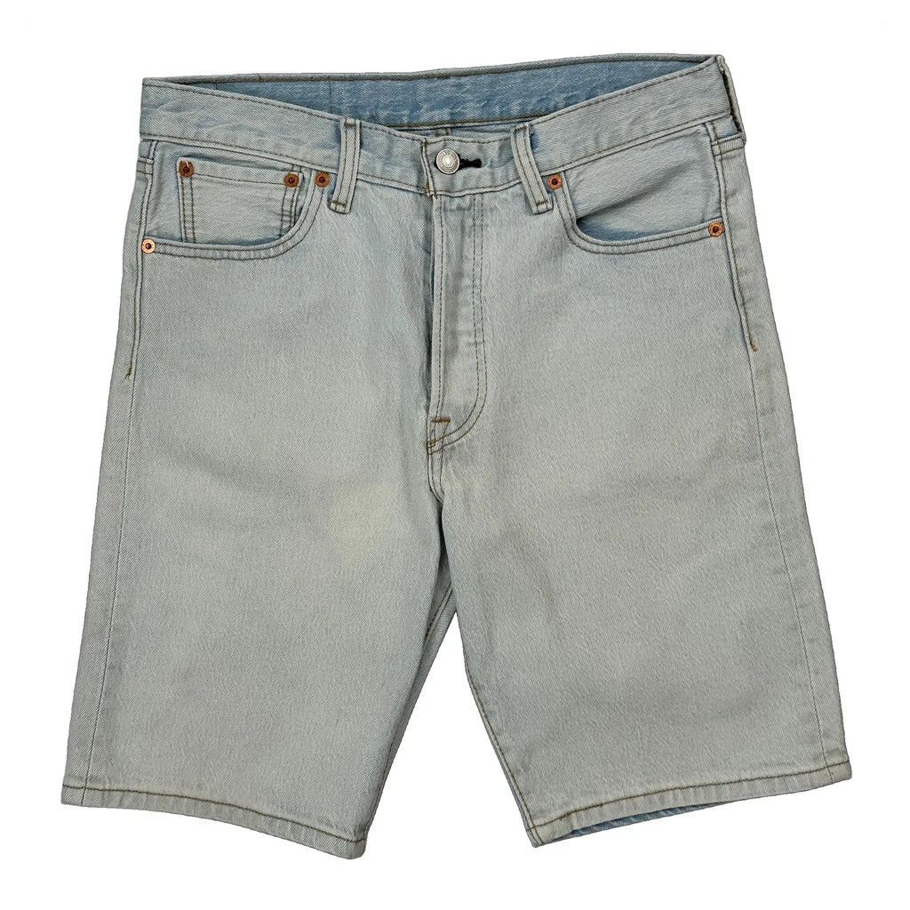Levis Denim Shorts - 30W 10L Light Wash Cotton - Image 2