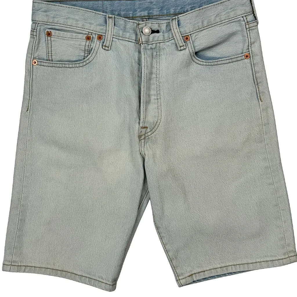 Levis Denim Shorts - 30W 10L Light Wash Cotton - Image 9