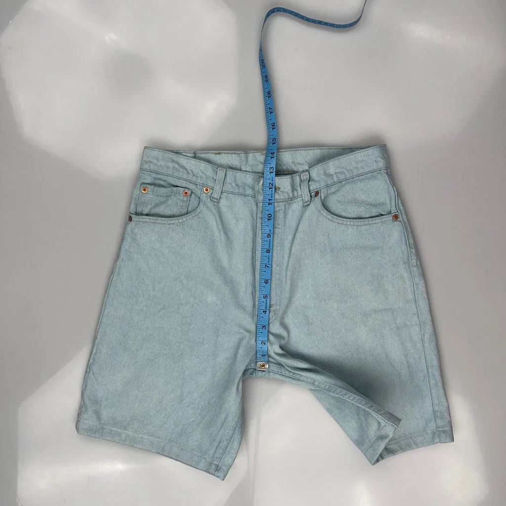 Levis Denim Shorts - 31W 9L Light Wash Denim - Image 4