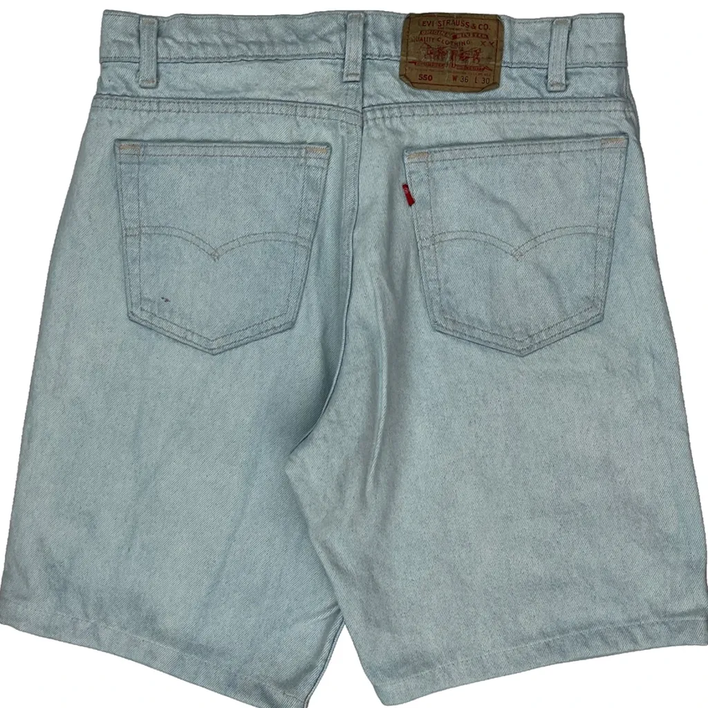 Levis Denim Shorts - 31W 9L Light Wash Denim - Image 7